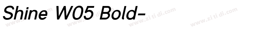 Shine W05 Bold字体转换